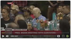 Biden Appears to fall asleep at table in Maui