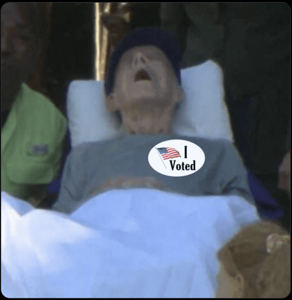 Image: Jimmy Carter votes for Kamala